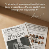Customizable Newspaper Bridesmaid Invitation [Canva Template]