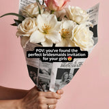 Customizable Newspaper Bridesmaid Invitation [Canva Template]