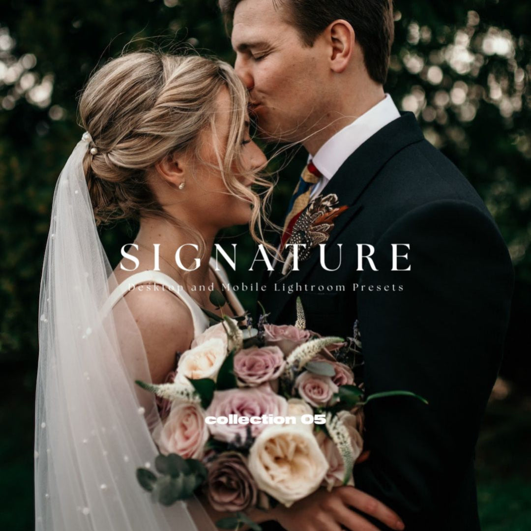 Bride and Groom kissing. Photo edited with Elopement Presets for Lightroom