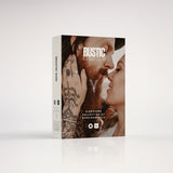 Software box of Rustic Wedding Presets by WeddingRebels showing a close uop of a tattooed couple.